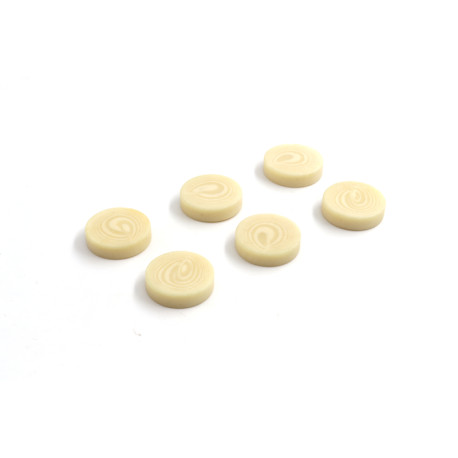 ! DEALS ! BOUTONS MÉCANIQUES RONDS 5 x 20mm IVOIRE (6pcs)