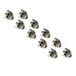 JACK STEREO INPUT 6.35mm METRIC THREAD NICKEL (Bulk 10pcs)