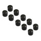 DOME KNOB BLACK GROS GRAIN 18MM (BULK PACK 10PCS)