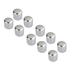 DOME KNOB CHR GROS GRAIN 18MM (BULK PACK 10PCS)