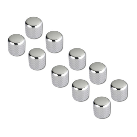 DOME KNOB CHR GROS GRAIN 18MM (BULK PACK 10PCS)