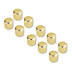 DOME KNOB GOLD GROS GRAIN 18MM (BULK PACK 10PCS)