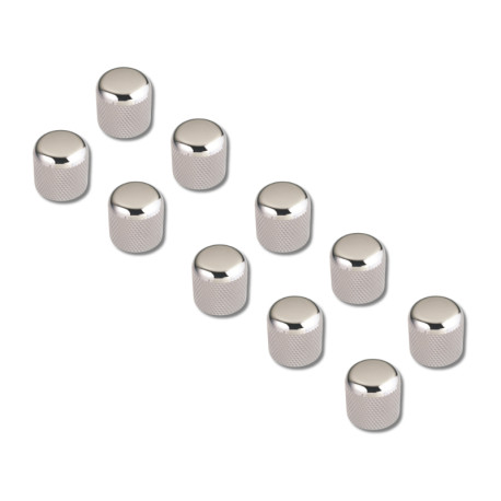 GOTOH® VK1-18 DOME KNOBS 18 x 18mm FOR 6mm SHAFT NICKEL (Bulk 10pcs)