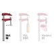 PIHER® SERRE JOINT MOD. M SALLIE 7cm / OUVERTURE 15cm ROUGE