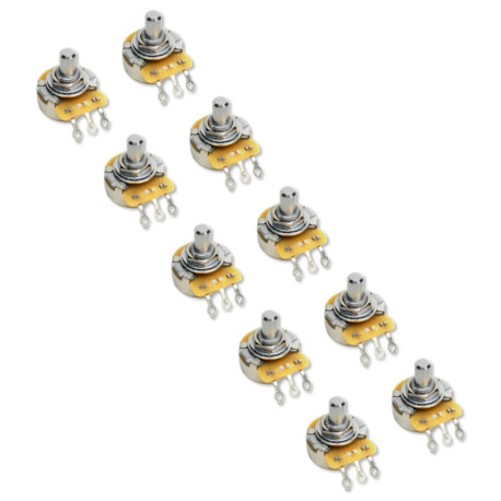 CTS® POTENTIOMÈTRE FILETAGE COURT AXE LISSE 6.35mm 250K AUDIO (Vrac 10pcs)