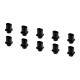 BOUTONS DE SÉLECTEUR DROITS TYPE TELECASTER® NOIR (Vrac 10pcs)