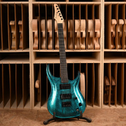 MARCEAU GUITARS® REDOUTABLE MANCHE ÉRABLE TOUCHE ÉBÈNE CRYSTAL TURQUOISE