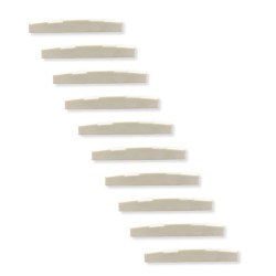 NUBONE ACOUSTIC SADDLE COMP.  11x 73x 3.25  (LUTHIER PACK 10PCS)