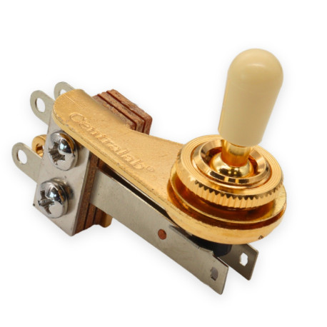 CENTRALAB® 3 POSITION RIGHT ANGLE TOGGLE SWITCH GOLD