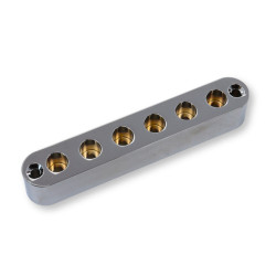 PLAQUE ARRIÈRE RETENUE DE CORDES ALUMINIUM 54mm CHROME