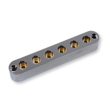 PLAQUE ARRIÈRE RETENUE DE CORDES ALUMINIUM 54mm CHROME