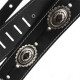 RICHTER® MOTÖRHEAD CONCHO GUITAR STRAP BLACK / OLD SILVER
