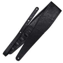 RICHTER® SPRINGBREAK III LEATHERETTE GUITAR STRAP BLACK