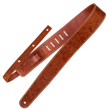 RICHTER® RAW II CONTOUR GUITAR STRAP WESTERN ROSE TAN