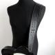 RICHTER® RAW II CONTOUR CROC GUITAR STRAP BLACK