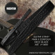 RICHTER® RAW II CONTOUR CROC GUITAR STRAP BLACK