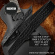 RICHTER® RAW II CONTOUR CROC GUITAR STRAP BLACK