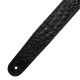 RICHTER® RAW II CONTOUR CROC GUITAR STRAP BLACK